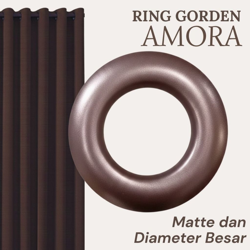 Ring Gorden Amora Double Cincin Smokering Matte Tebal Berkualitas