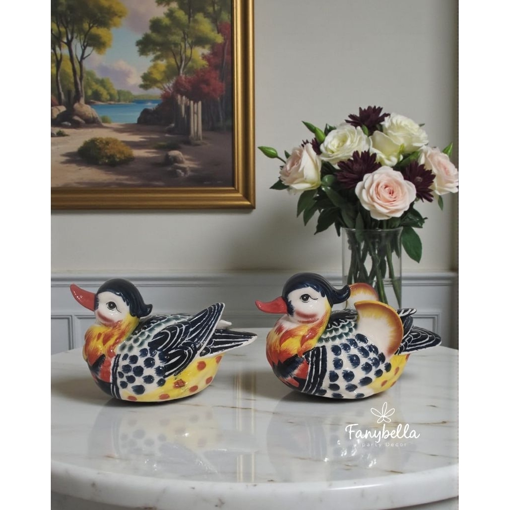 Pajangan Keramik Bebek Keramik Dekorasi Rumah Import