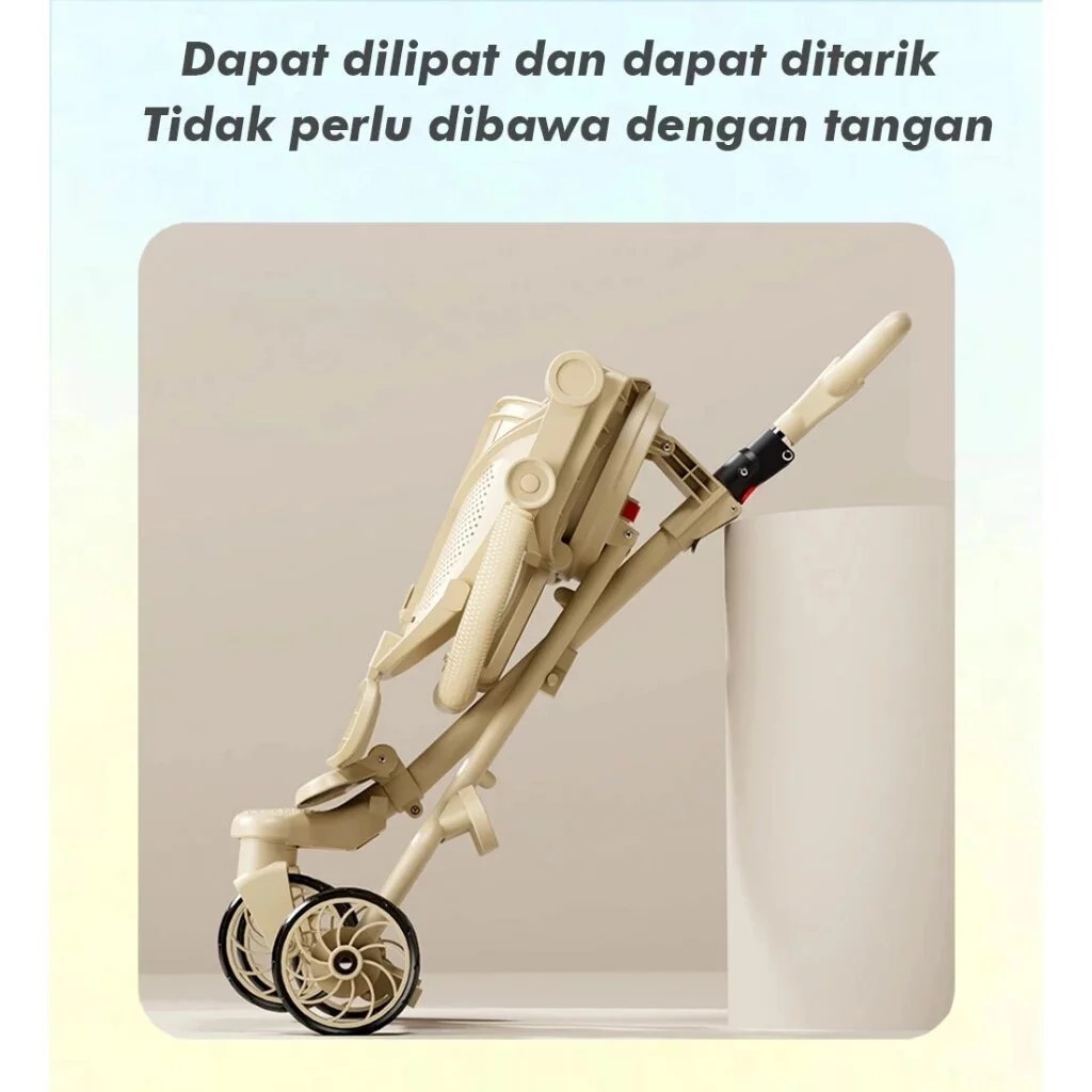 TERBARU MMFLIGHT STROLLER BABY LIPAT TRAVELLING STROLLER ANAK KERETA DORONG BAYI 2 ARAH 0-5 TAHUN
