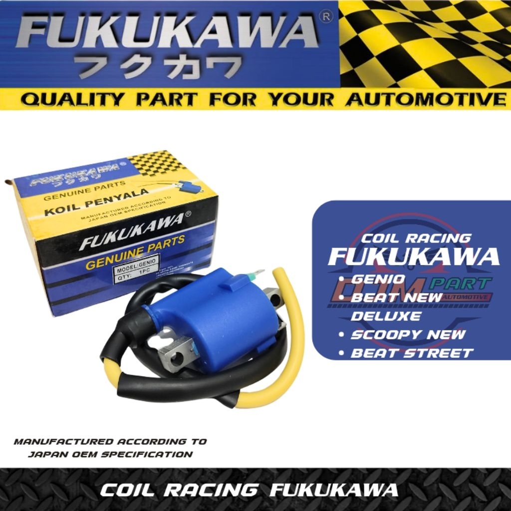 FUKUKAWA Coil Standar Racing Koil Pengapian Genio Beat Deluxe Beat Street