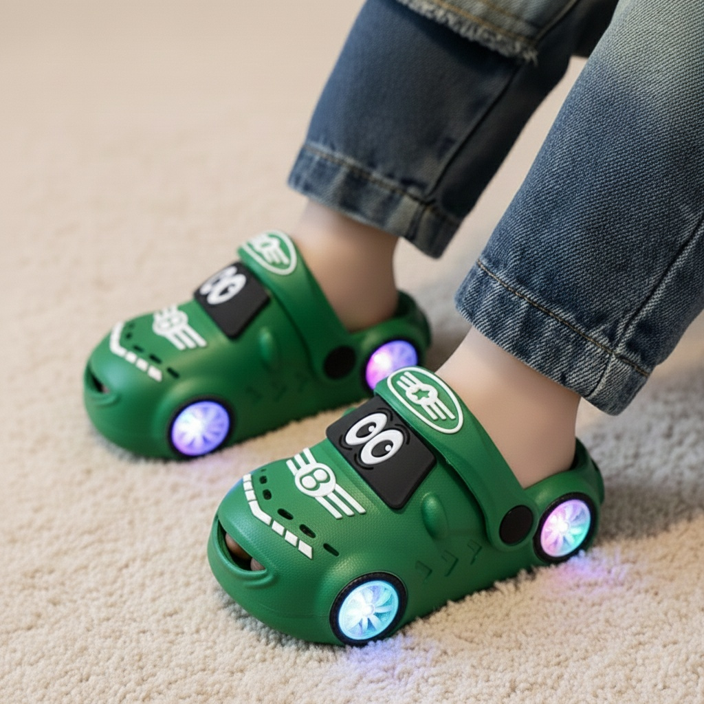 MANGGA SHOP SANDAL LED MOBIL ANAK LAKI/PEREMPUAN LUCU NON SLIP