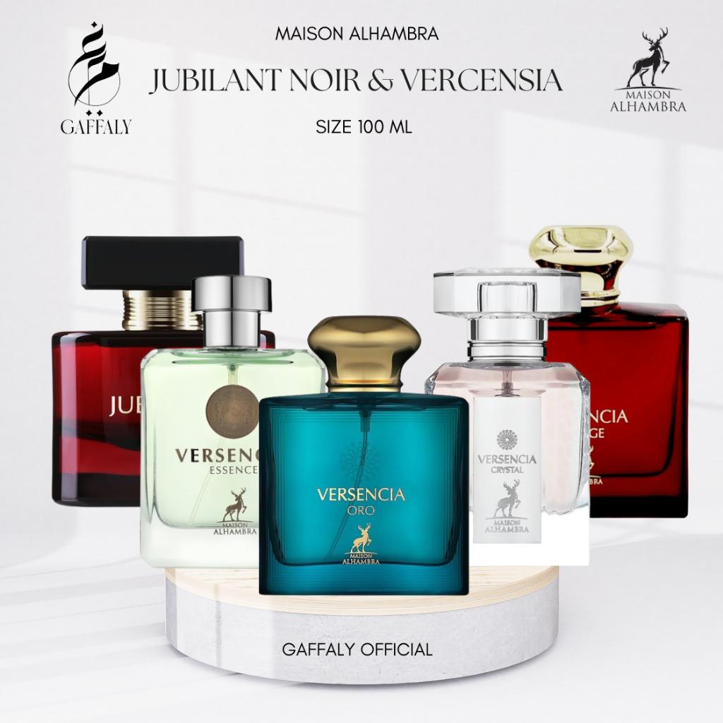 Parfume Versencia Rouge, Essence , Jubilant Noir , Crystal & Oro EDP 100ML || MAISON ALHAMBRA by LAT
