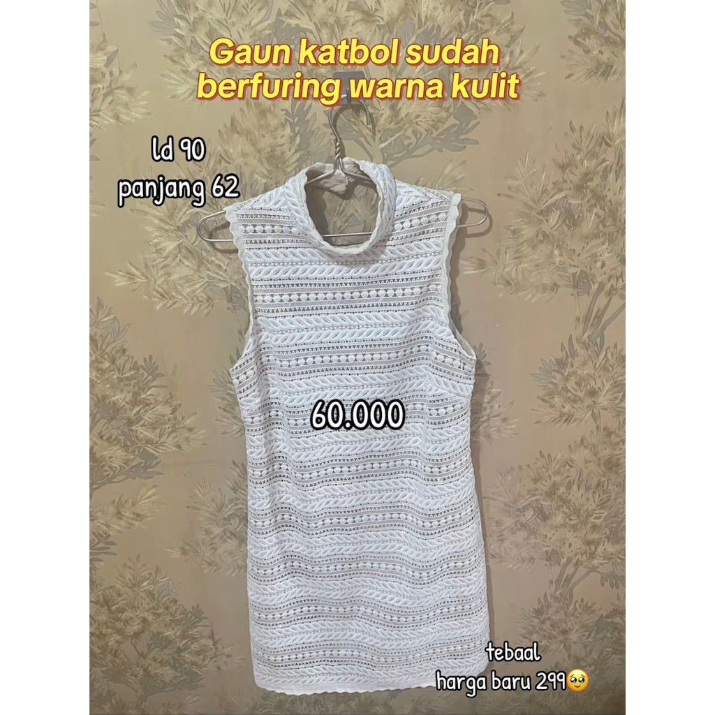 dress katbol dress wanita dress gaun dress putih