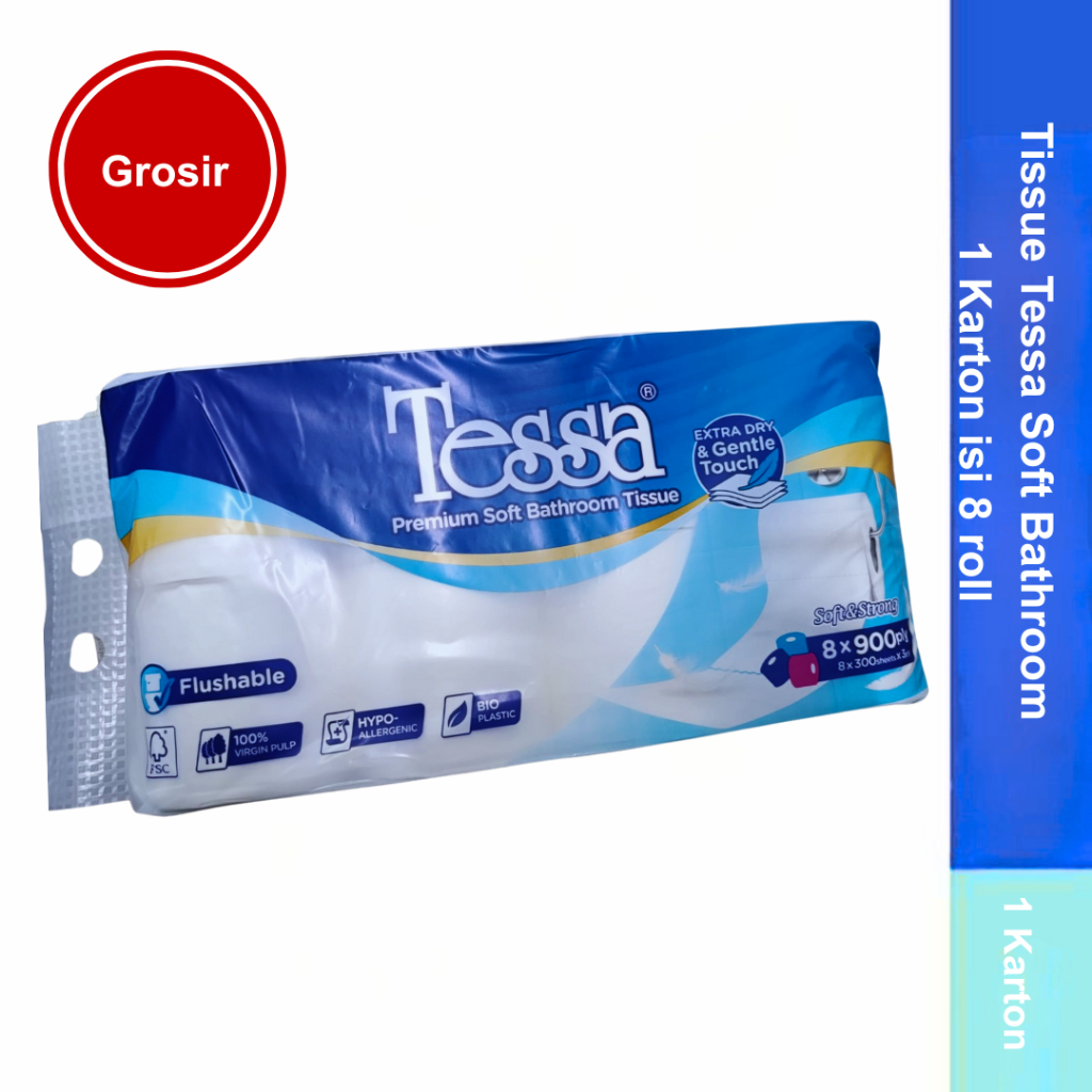 Tessa Soft BathroomTissue1 Karton isi 8 pak Grosir