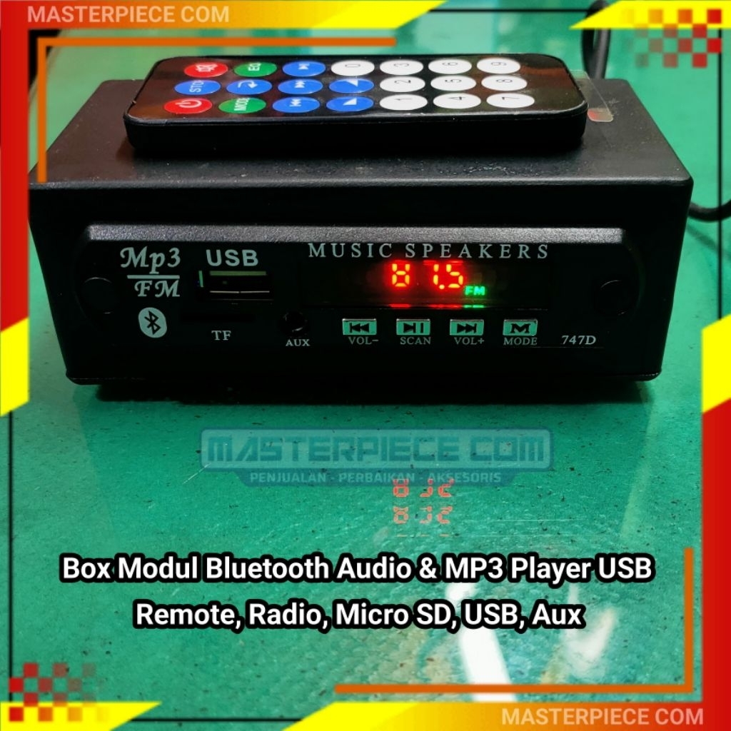 Modul Box MP3 Player Bluetooth Audio Receiver/ Modul MP3 Bluetooth Siap Pakai Plus FM Radio