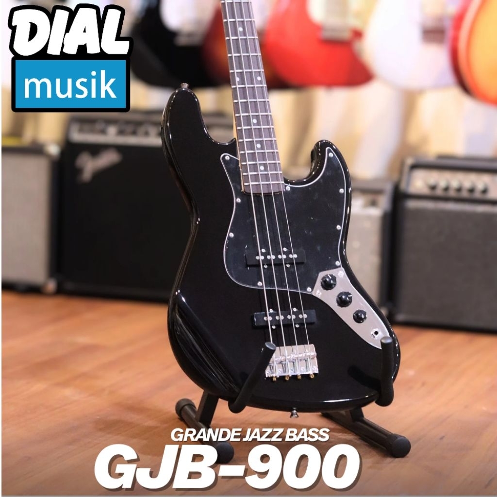 Grande GJB900 JazzBass Black Rosewood - Jazz Bass Black GJB-900 BK