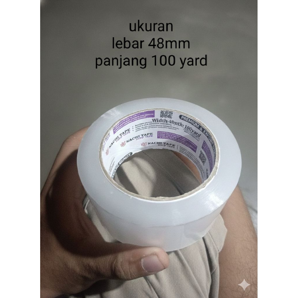 lakban bening nachi 48mm 100 yard (1pcs) 100% original