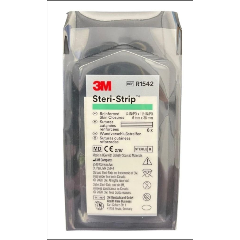 steri strip R1542 6mmx38mm 3M /plester steri-strip 3m r1542 6mm x 38mm-1pcs
