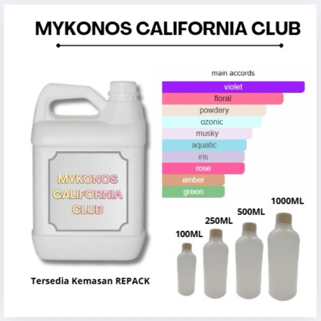 Biang/bibit varian murni Mykonos California Club FO/tanpa campuran/Murni 100%/Best seller