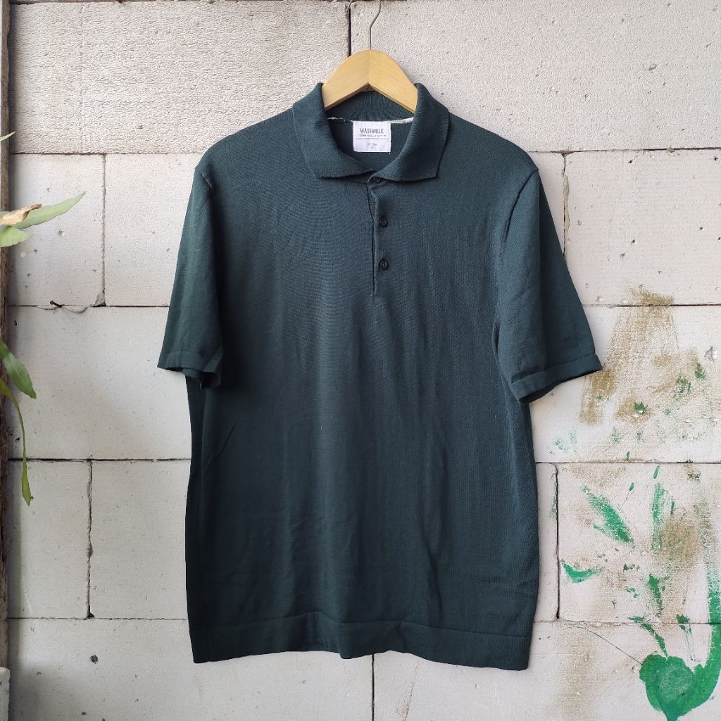 Ziozia Kaos Berkerah Polo Shirt Rajut Knitwear