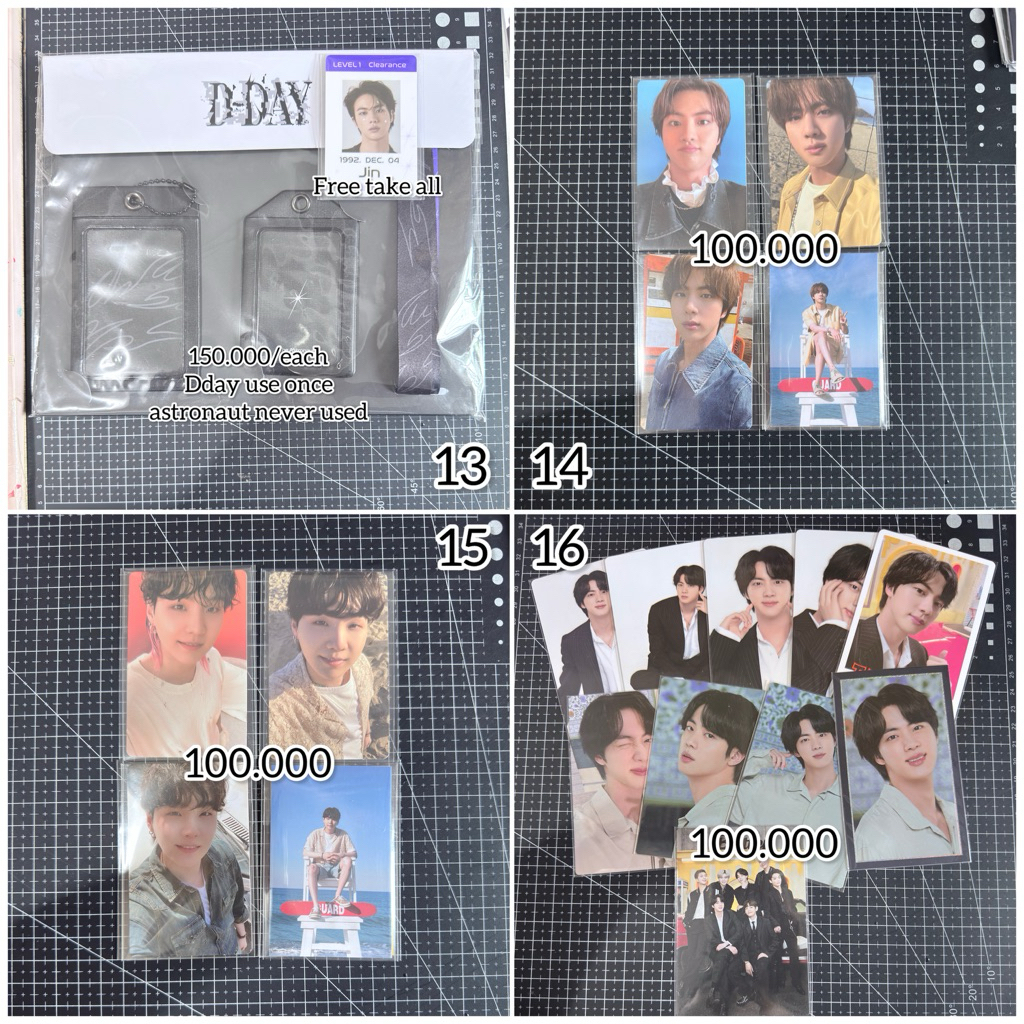 PHOTOCARD BUTTER ALBUM JIN SUGA PC BUTTER ALBUM JIN SUGA MPC PTD LAS VEGAS JIN BTS