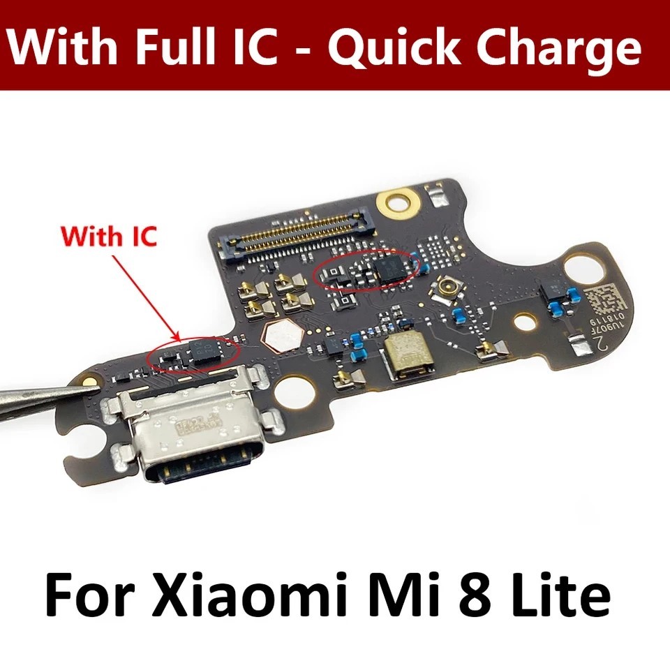 Flexible fleksibel Konektor Charger Xiaomi MI8 Lite MI 8 Lite papan cas xiaomi mi8 lite con cas xiao
