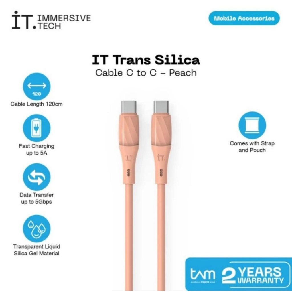 IT Cable Type C to C / Kabel handphone type C / Cable iphone type C