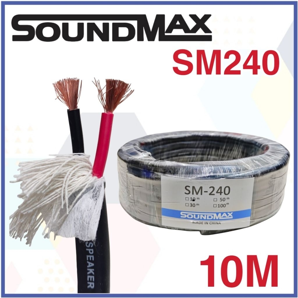 Kabel Audio - Kabel Speaker - Soundmax 2X4 Serabut isi 2 10M