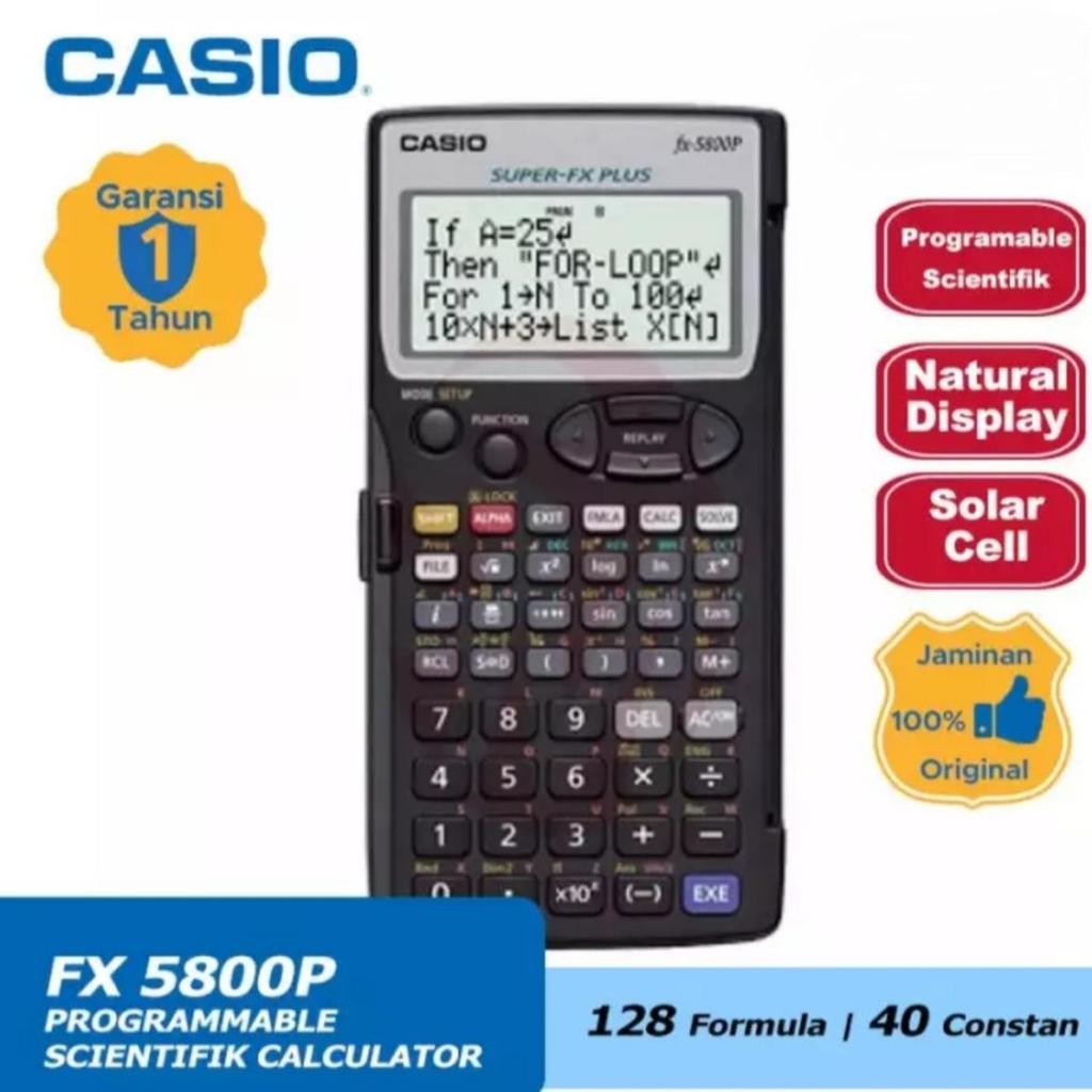 Kalkulator Scientific Program CASIO FX 5800P / Calculator Scientific Program CASIO FX-5800P