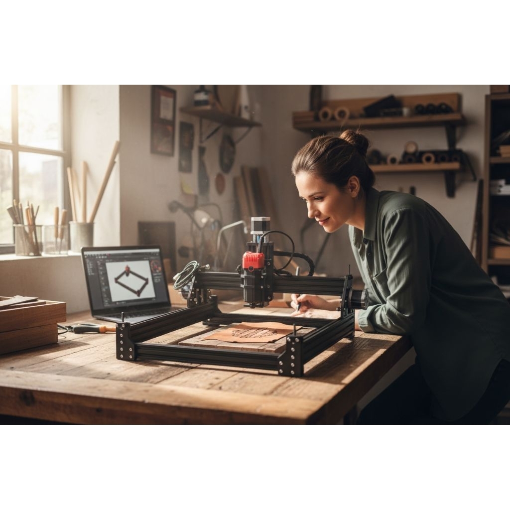 Mesin CNC router milling 32bit wifi support 4 axis