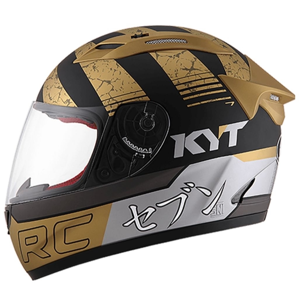 Helm KYT RC7 Original #17 Black Doff Gold
