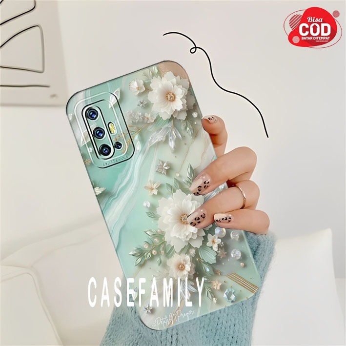 Fashion case Untuk Vivo V17 V19 V17 Pro Motif bunga Bumper Tpu Murah