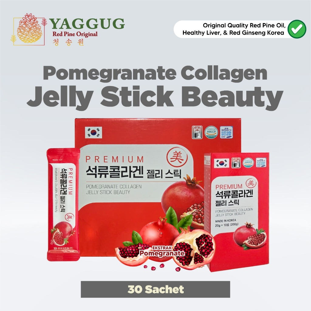 Pomegranate Collagen Jelly Stick Beauty 30 Sachet