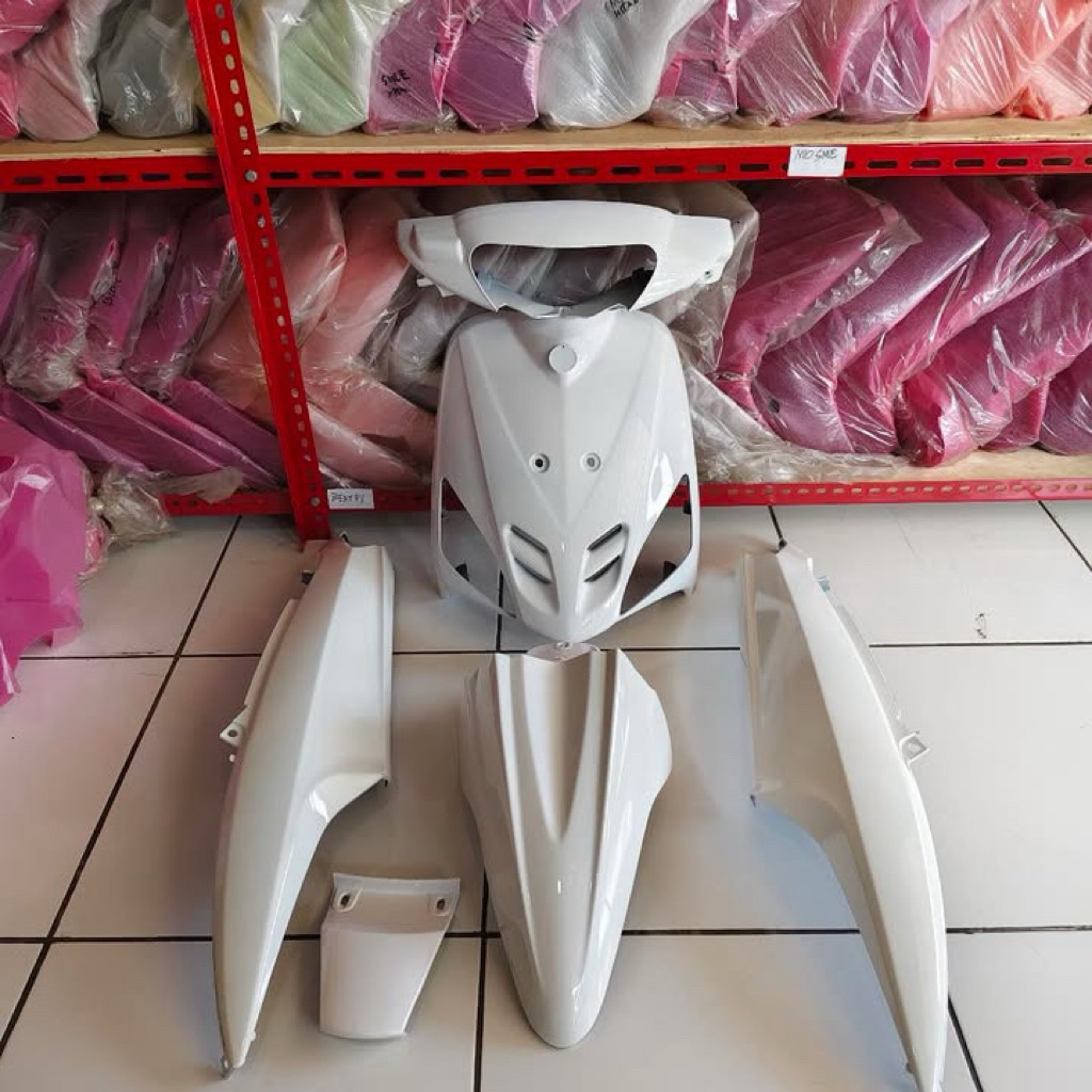 full set body halus mio sporty warna putih glossy