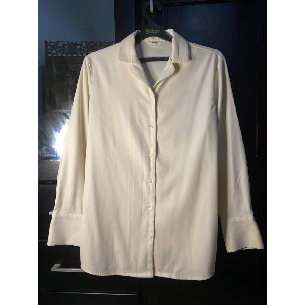 Preloved atasan wanita kemeja blazer white