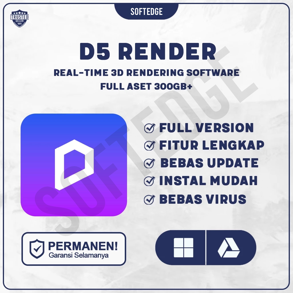 D5 Render 2026 + Full Aset Library Full Version Original Lifetime | Real-Time 3D Rendering Software 