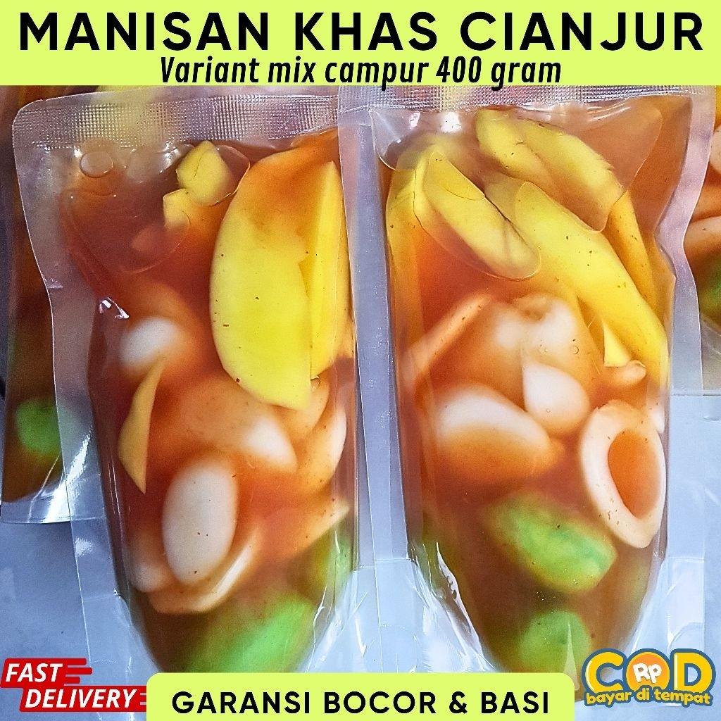 400GR & 250GR MANISAN BUAH, ASINAN BUAH, RUJAK BUAH MANGGA, SALAK, PEPAYA, BENGKOANG, ANGGUR BOGOR/C