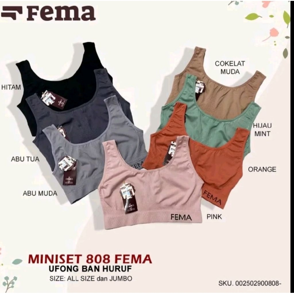 (3 PCS) Bra Miniset FEMA Rajut Melar Besar Free Size