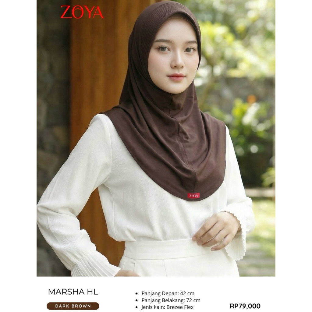 Zoya Bergo Marsha HL casual - bergo instant zoya