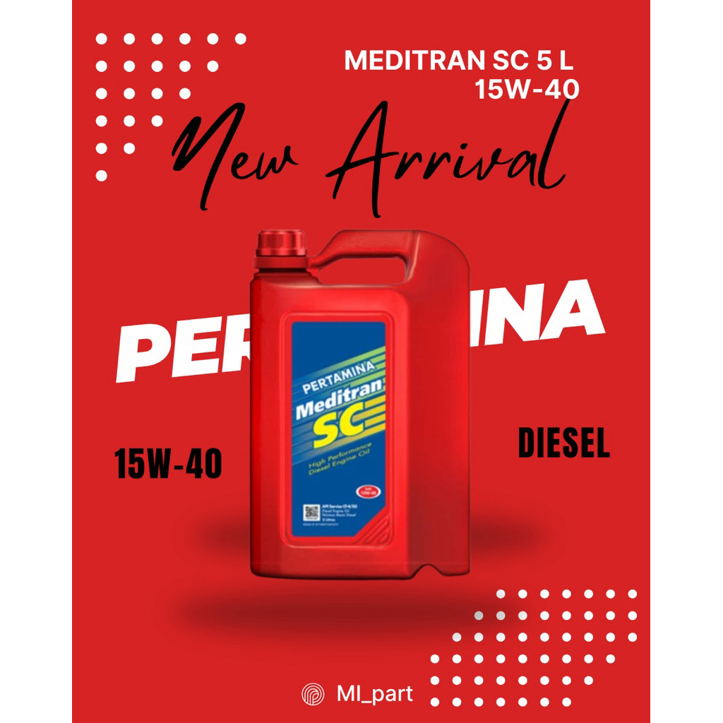 Oli Mesin Meditran Sc 5 liter Original