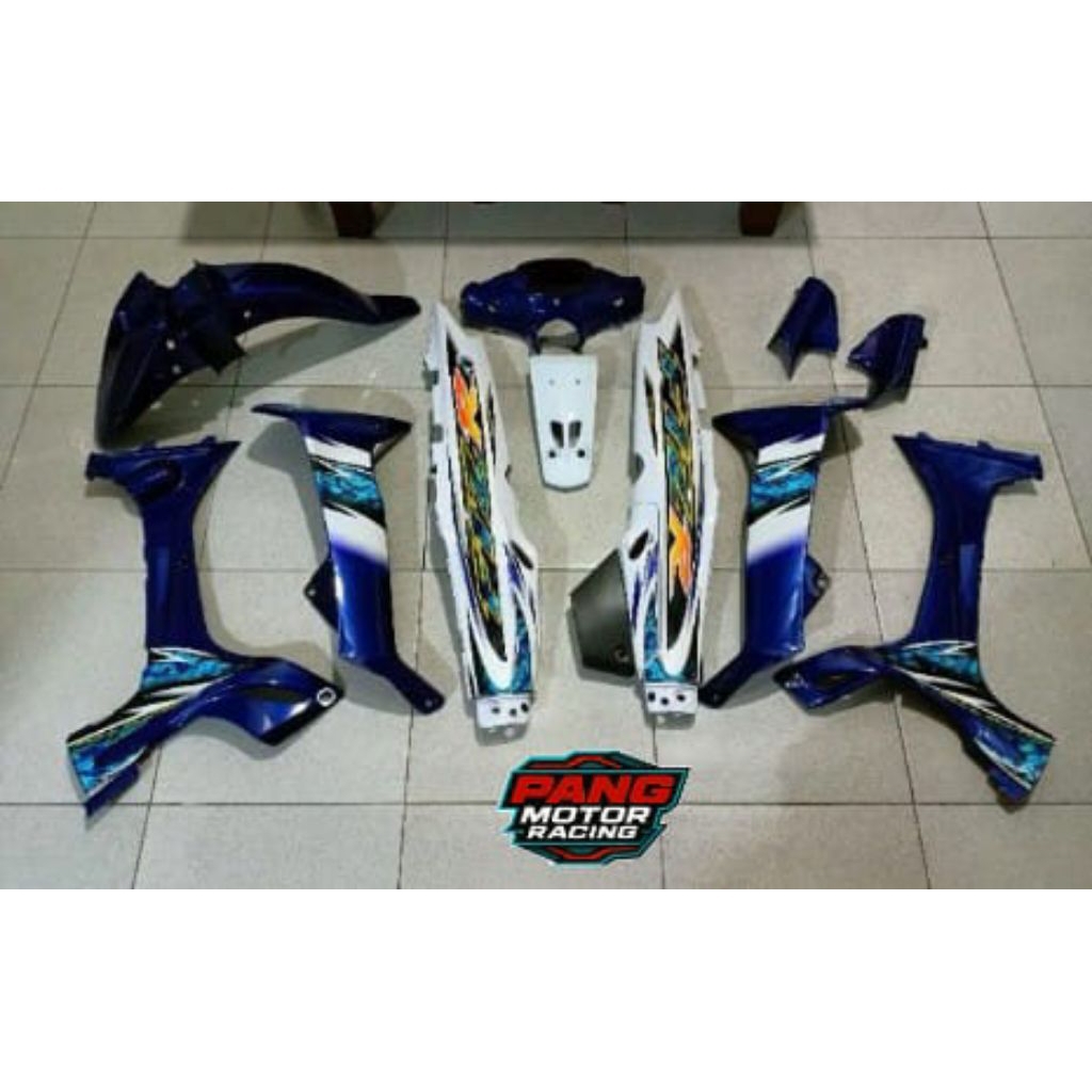 Body Set Fiz r Biru Putih 2005 STRIPING TIMPA CLIIR Body Set Fiz r Biru Putih STIKER TIMPA CLIR TANA