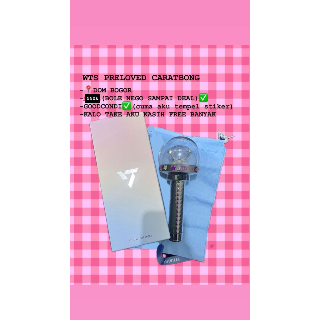 Preloved Lightstick Seventeen (CaratBong)