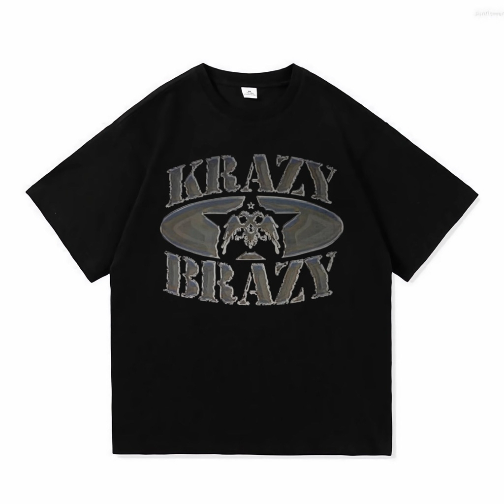 T-Shirt Kaos Krazy Brazy Record - Baju Krazy Brazy Merchandise Unofficial