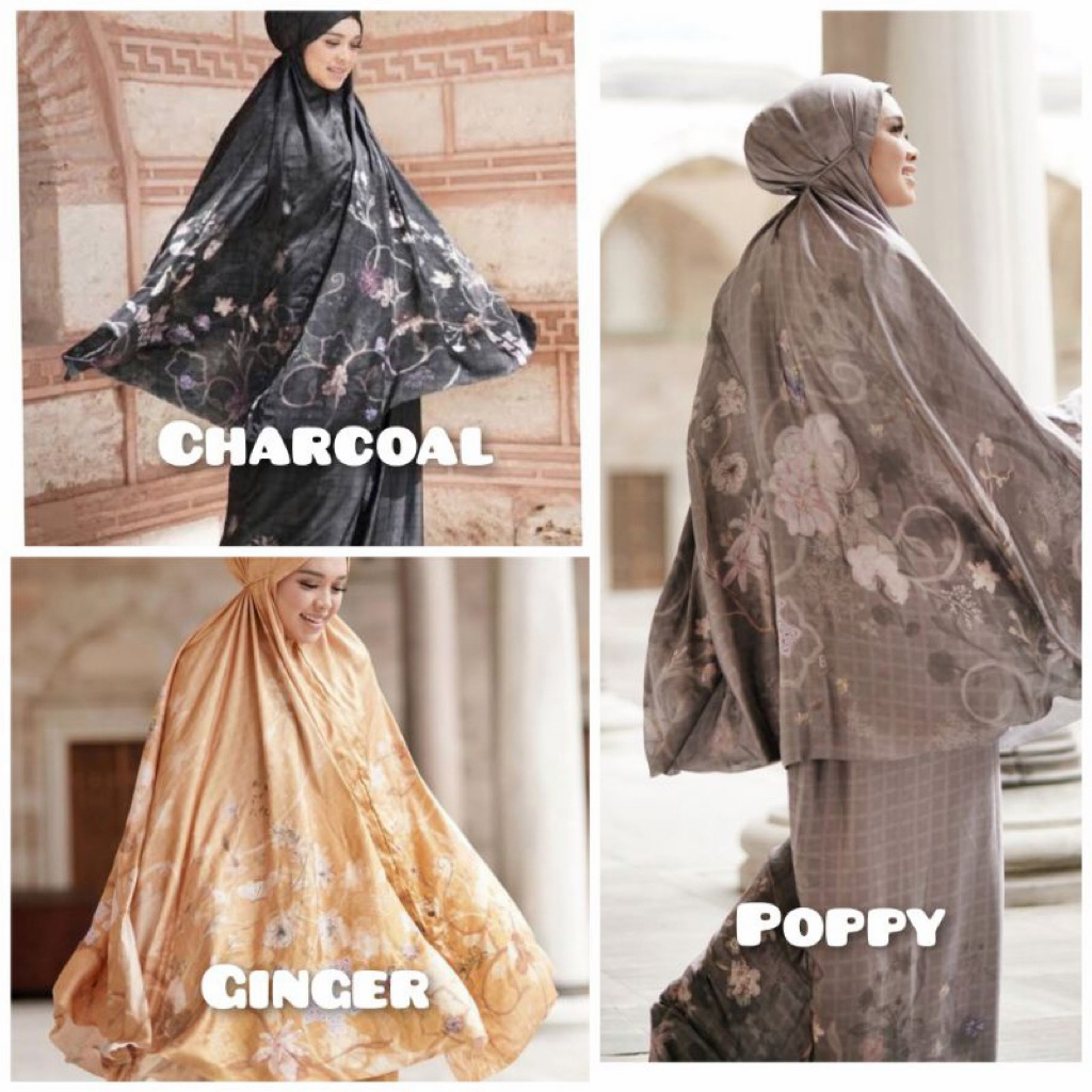 Buttonscarves Pryaer Robe Sofya Ginger & Monogran Mini Capsule Prayer Robe "Black"