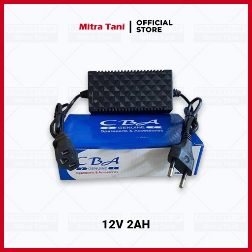 CBA Cas Baterai Adaptor Charger Aki Sprayer Elektrik Original 12 V 2 AH