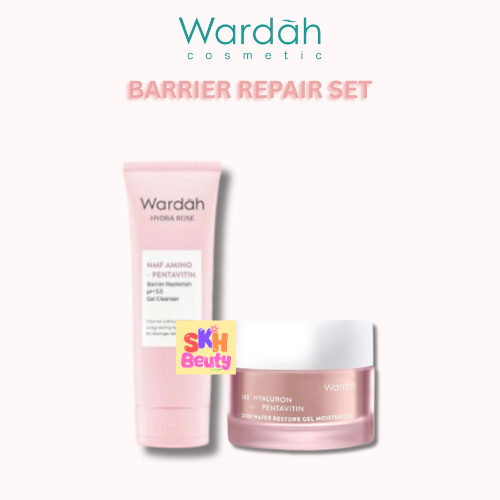 WARDAH Paket Skincare Solusi Masalah Kulit All Series - Face Wash Moisturizer Day Cream - Hydra Rose