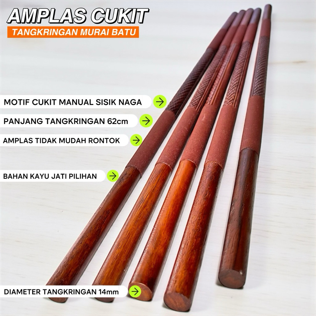 (ECER SEPASANG) Tangkringan Murai Batu AMPLAS CUKIT PREMIUM Diameter 14mm