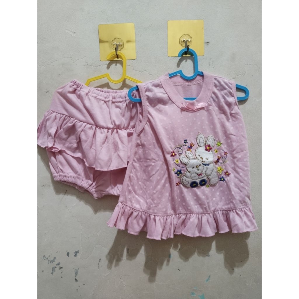 Setelan rokcel rok celana anak perempuan PRELOVED