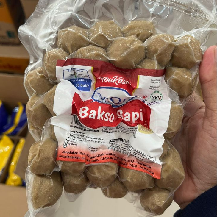 Bequ Bakso Sapi Premium 70% Daging Sapi isi 50butir