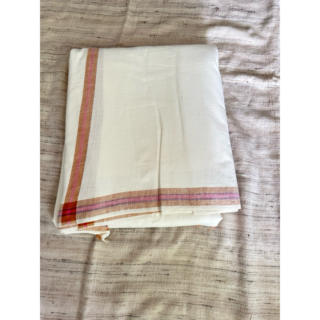Dhoti India Pria – Dothi Katun Putih Premium – Pakaian Tradisional India / Vaisna