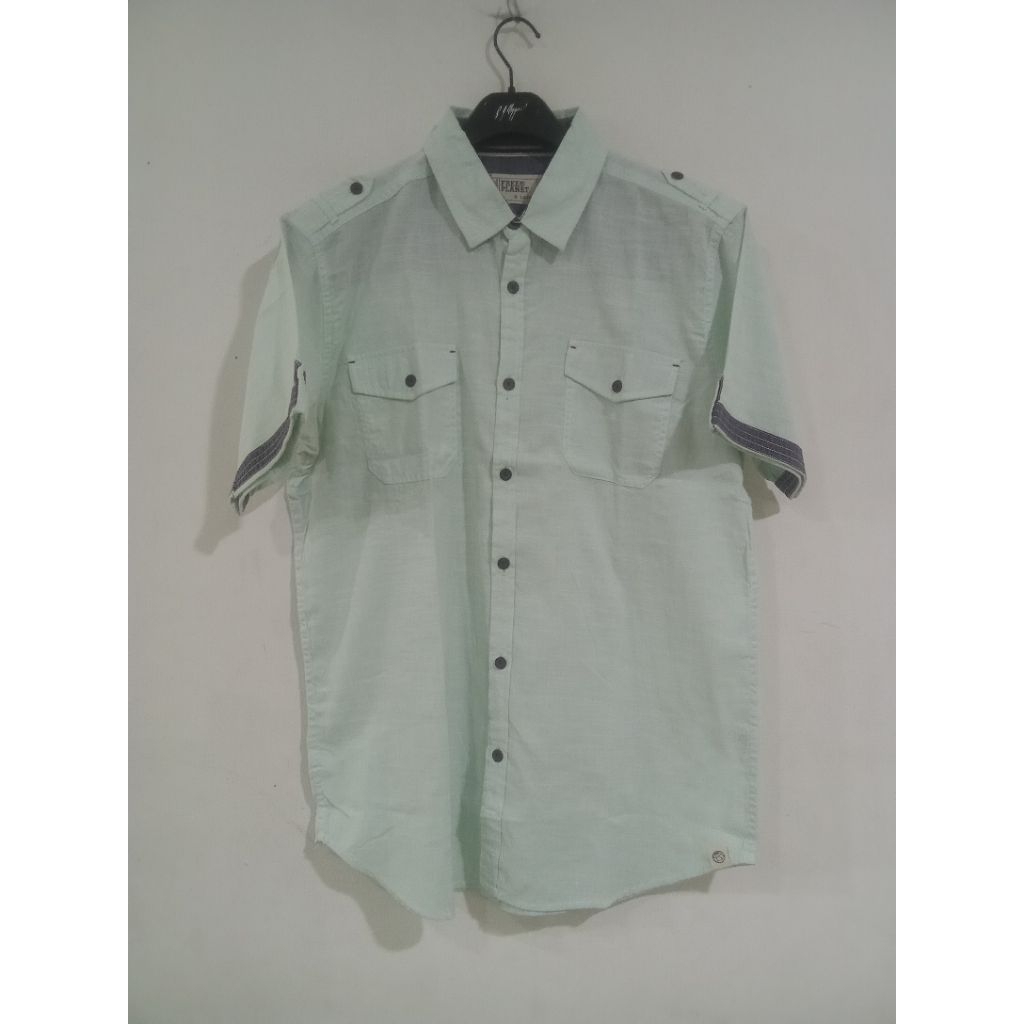 sale kemeja katun pria free planet xlarge