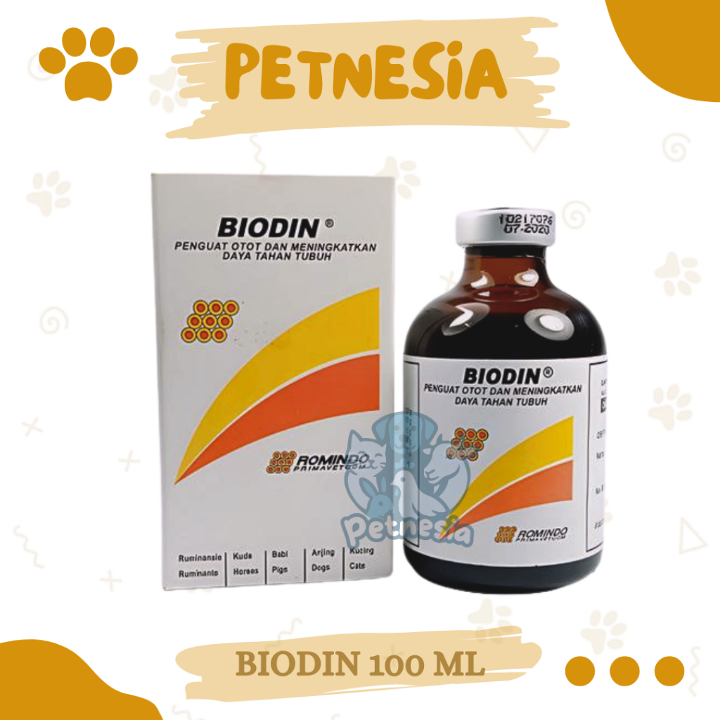BIODIN 100 ML - Injeksi ATP Intramuskular Untuk Hewan