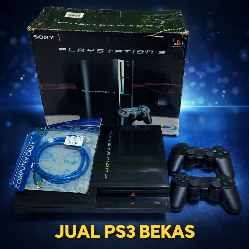 PLAYSTATION 3 (PS3) 250GB BEKAS – PAKET LENGKAP & BONUS BANYAK