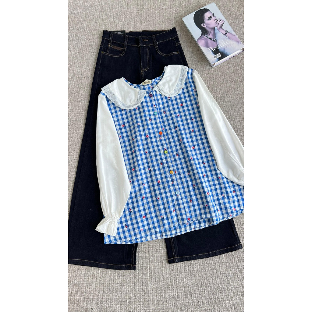 Zelina Shirt Athayaa Daily Atasan Kemeja Wanita Original / Atasan kemeja / kemeja wanita athaya