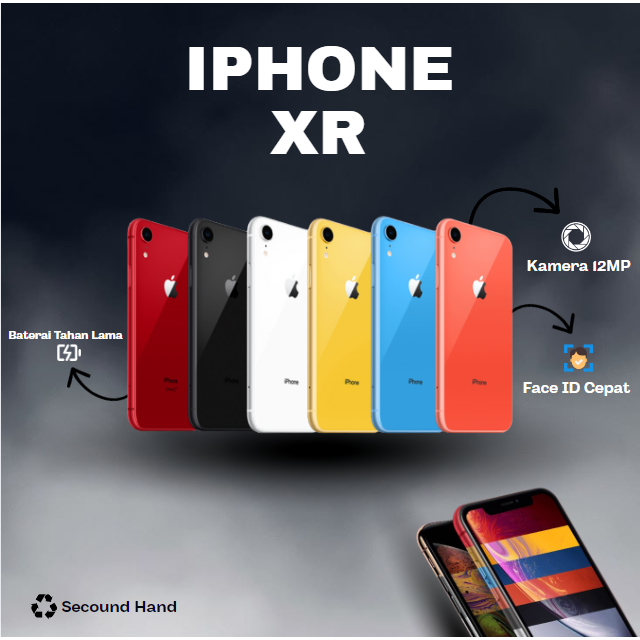 IPHONE XR IBOX 64GB/128GB/256GB SECOND FULLSET ORIGINAL 100% All OPERAT0R