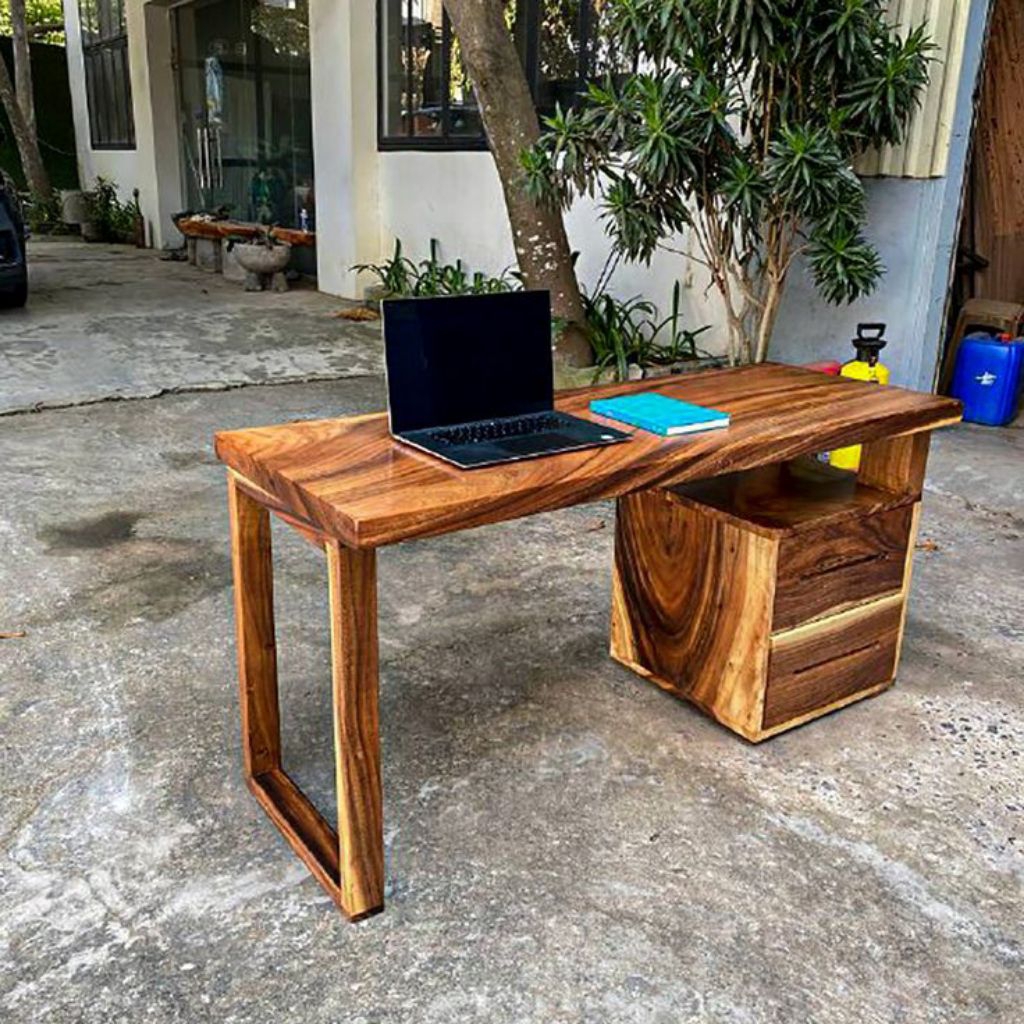 meja kantor meja sekertaris meja kayu tebal meja kayu trembesi utuh tanpa sambungan meja kerja meja 