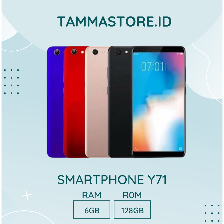Handphone Smartphone VIVO Y71 RAM 6+128GB Garansi Toko 1 Tahun