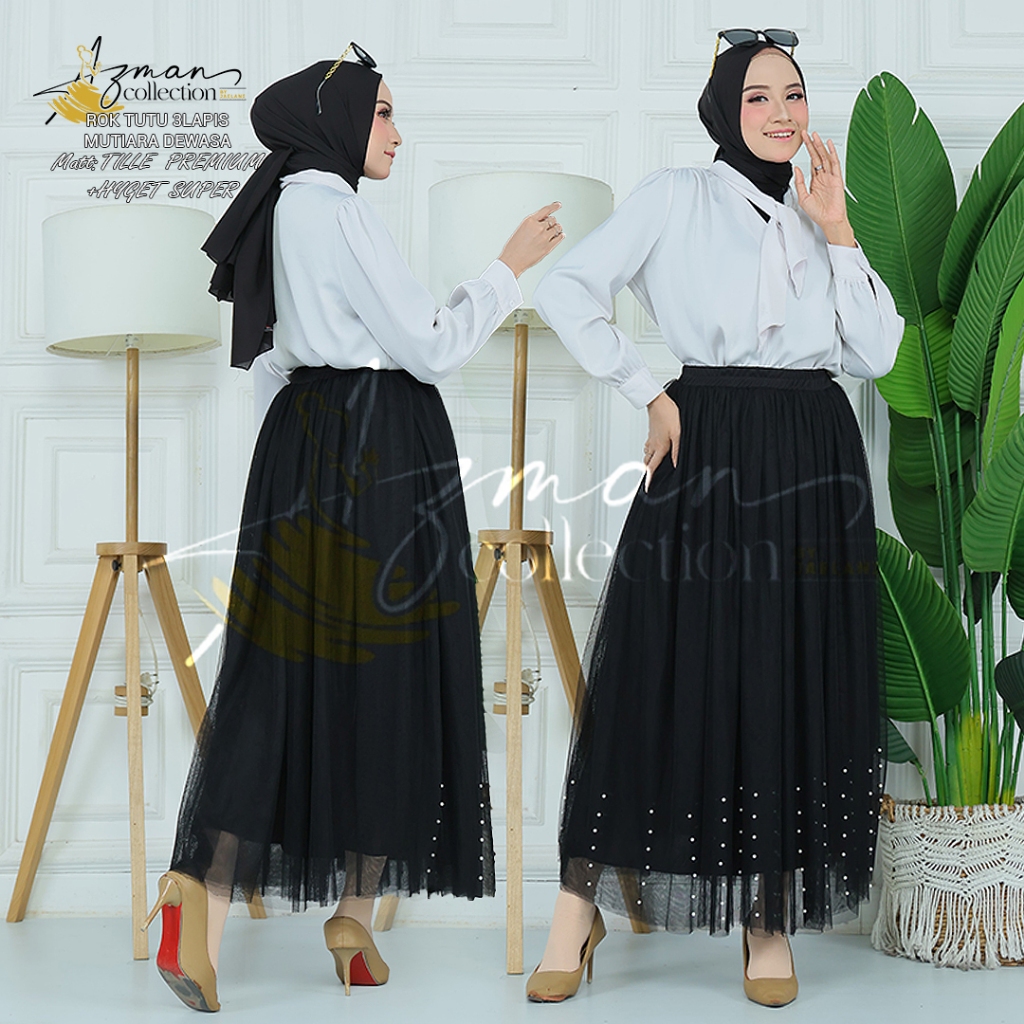 ROK TUTU MUTIARA TILE 4 LAPIS HIGHQUALITY--ROK TUTU TILE PREMIUM--ROK TUTU TILE LEMBUT--ROK TUTU PAN