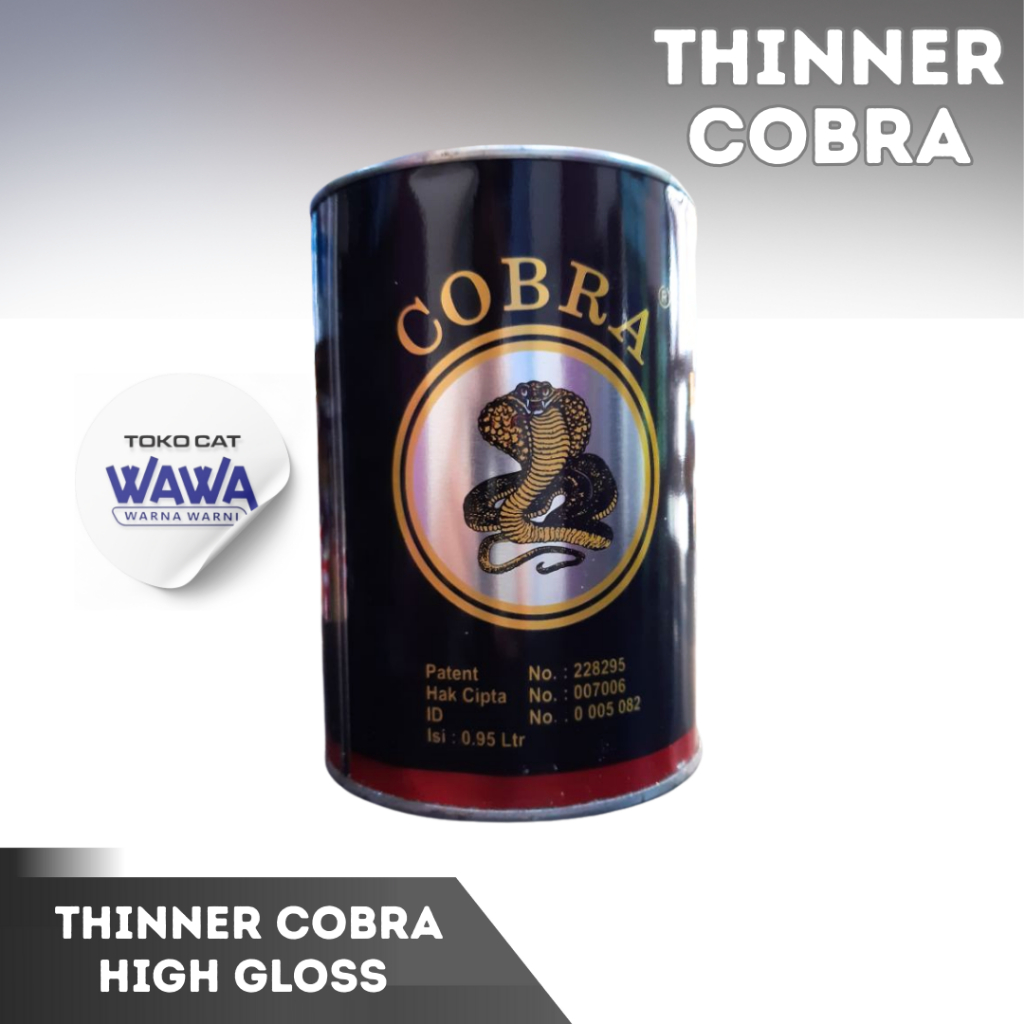 thinner cobra high gloss 1liter pengencer cat duco nc pu clear coat pernis high gloss cepat kering