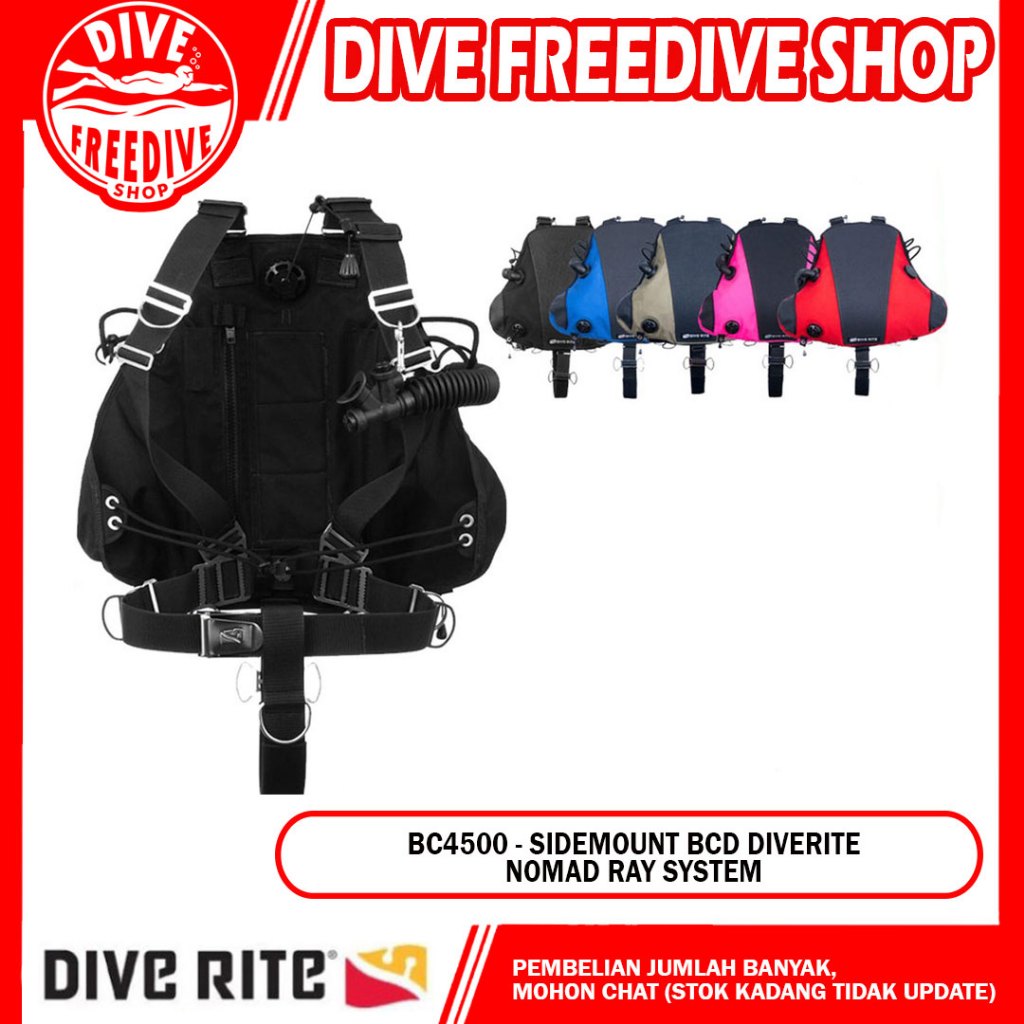BC4500 BCD Sidemount Diverite Nomad Ray System Dive Rite BC Technical Scuba Diving Tech Selam